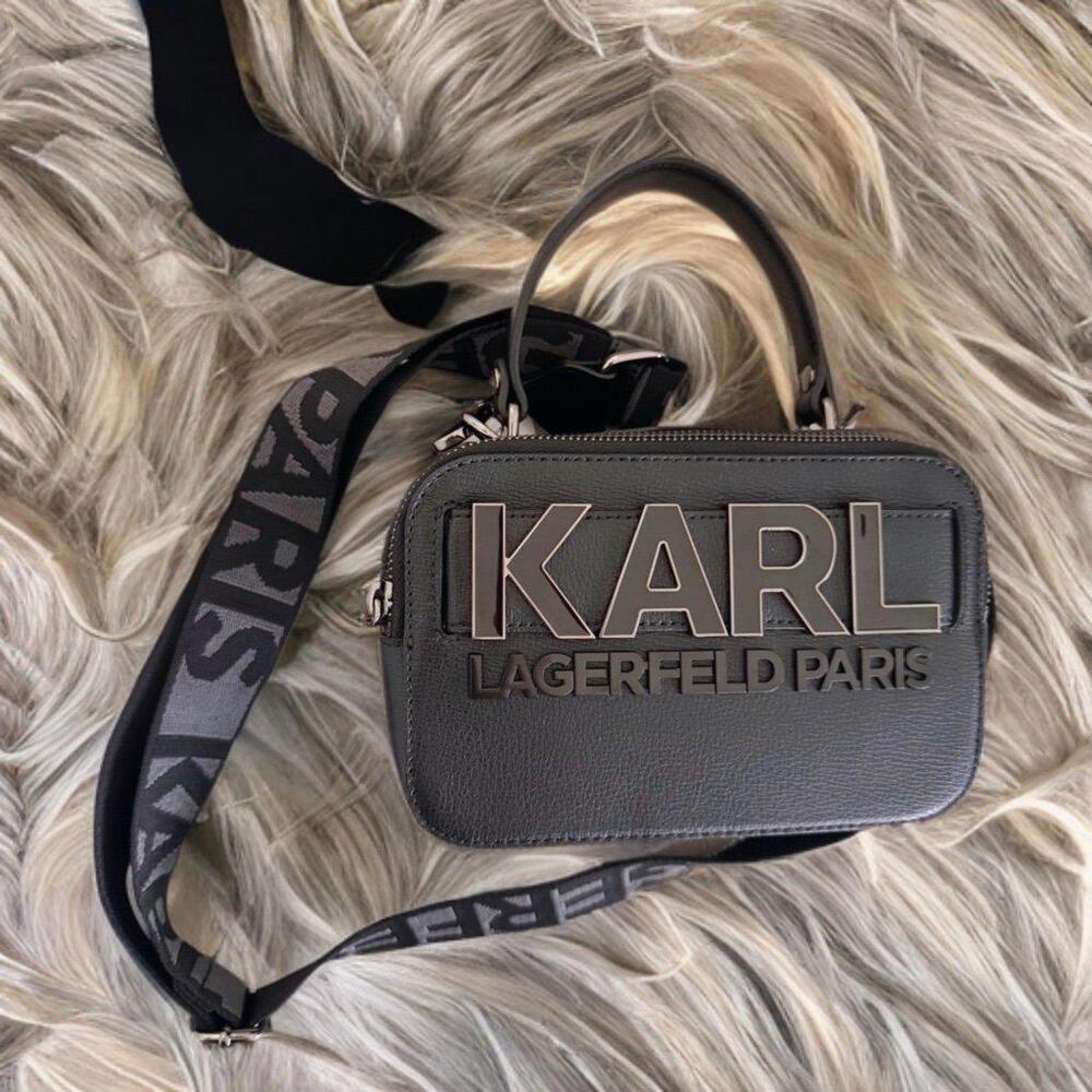 Authentic KARL LAGERFELD Simone 100% cow leather crossbody bag